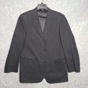 Donna Karan Signature Blazer Sport Coat Men's 42 Black Jacket Made‎ in Italy